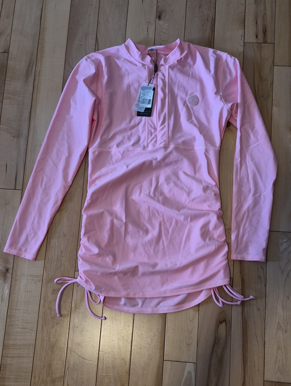 RELLECIGA Women's Size Medium Long-Sleeve Pink Rashguard Swim Top